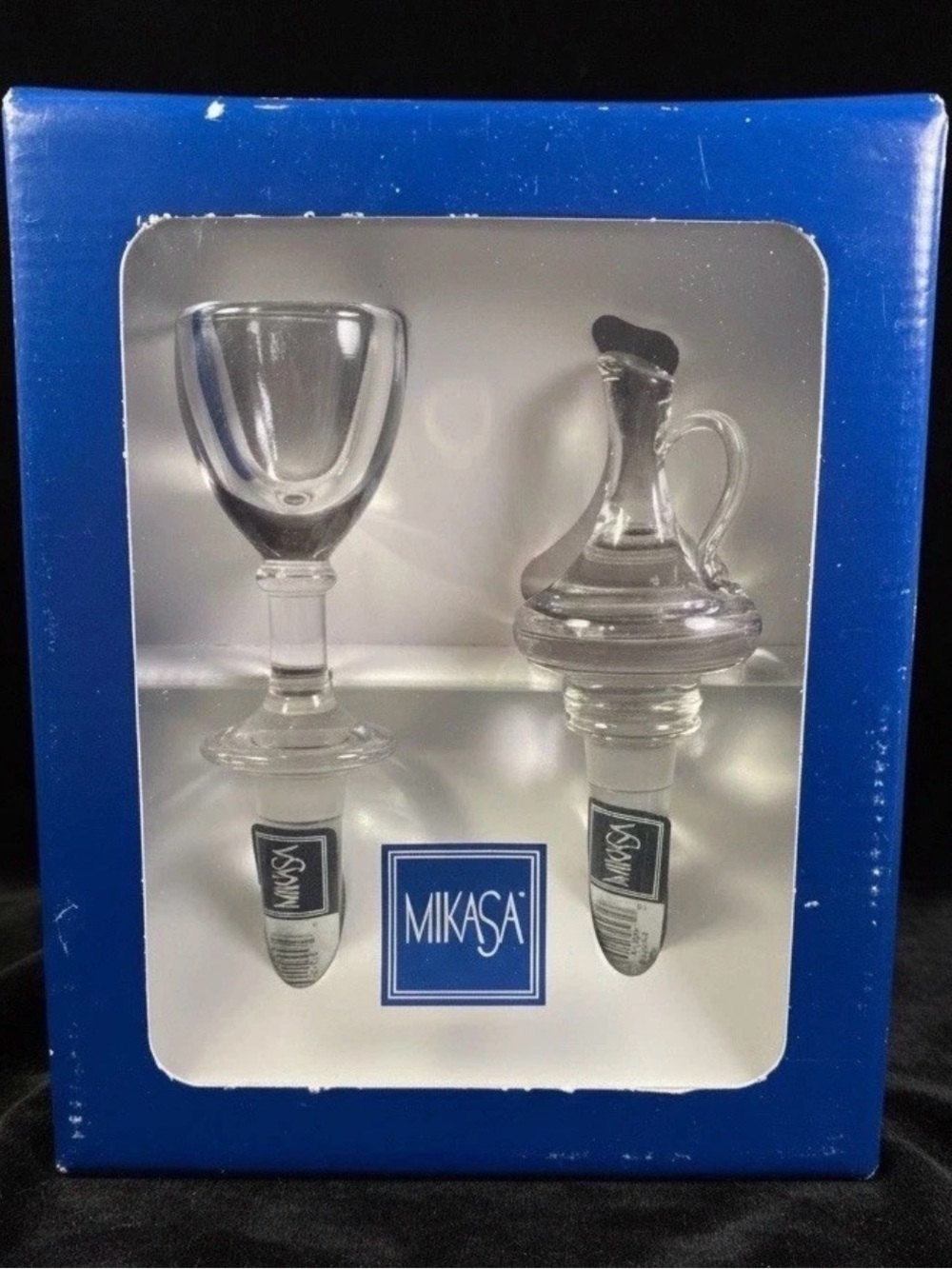 Mikasa Clear Glass Wine Pourer and Stopper Set